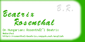 beatrix rosenthal business card